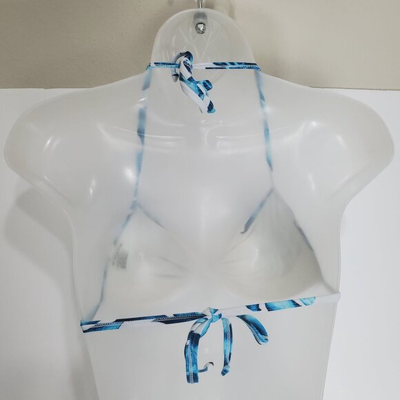 PILYQ Womens Wailea Kai Twist Halter Top Small Palm Leaf Stretchy Beach Coastal - Picture 7 of 10